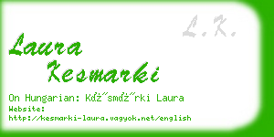 laura kesmarki business card